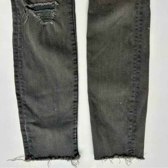 MOTHER The Looker Ankle Fray Skinny Jeans in Last Chance Saloon Gray Grey 25 - Picture 13 of 13
